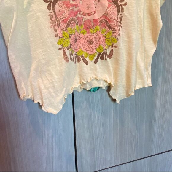 NWT Stitch & Pine Celestial Yellow Cropped Top Size XL - Picture 4 of 7